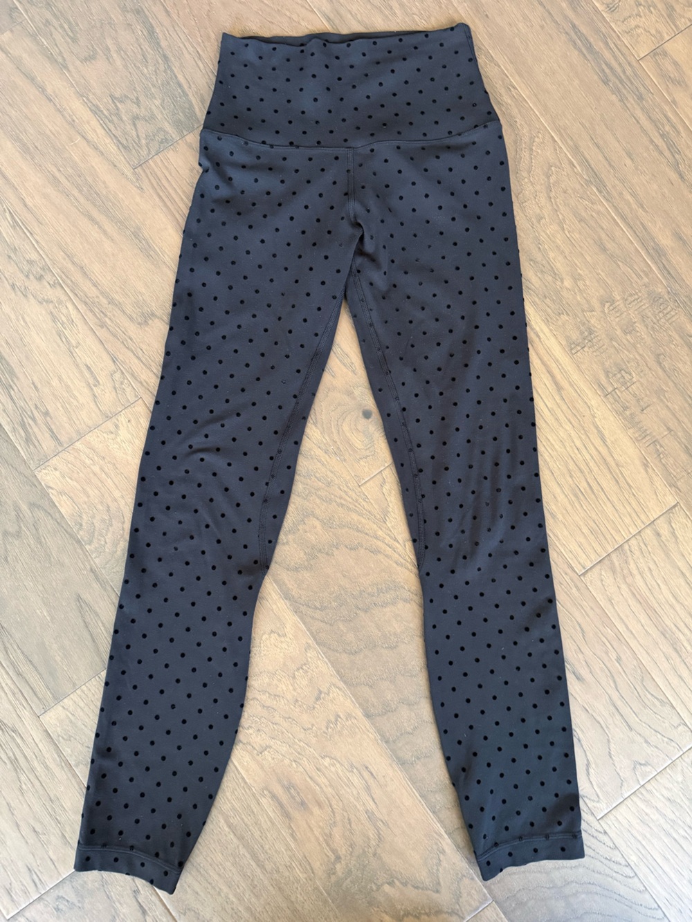 lululemon athletica Black Polka Dot flock High-Waist Leggings 2
